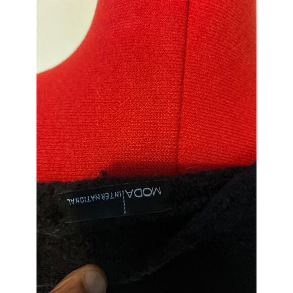 Moda International Women's Size Small Black Sweater Square Neckline Wool Blend - Picture 6 of 6